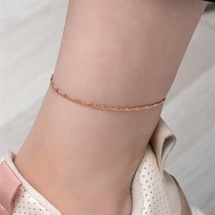 Hk Gümüş Halhal Rose Kalemli |Gümüş Takı Hediyelik Ürünler