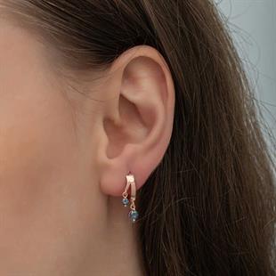 Hk Gümüş Kadın Küpe Rose Sallantılı Mistik Topaz |Gümüş Takı Hediyelik Ürünler