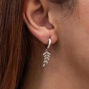 Hk Gümüş Kadın Küpe Sallantılı Başak |Gümüş Takı Hediyelik Ürünler