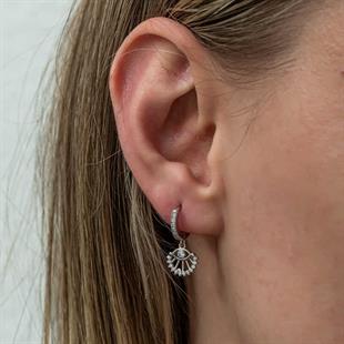 Hk Gümüş Kadın Küpe Sallantılı Göz |Gümüş Takı Hediyelik Ürünler