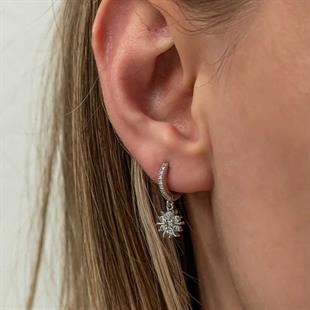 Hk Gümüş Kadın Küpe Sallantılı Güneş |Gümüş Takı Hediyelik Ürünler