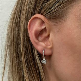 Hk Gümüş Kadın Küpe Sallantılı Güneş |Gümüş Takı Hediyelik Ürünler