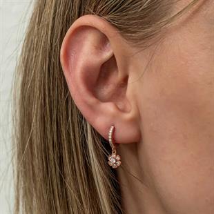 Hk Gümüş Kadın Küpe Sallantılı Rose Minimal Çiçek |Gümüş Takı Hediyelik Ürünler