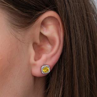 Hk ​Gümüş Kadın Set Sarı Baget Taşlı |Gümüş Takı Hediyelik Ürünler