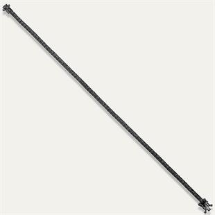 Hk Gümüş Kadın Bileklik Siyah Taşlı Su Yolu|Gümüş Takı Hediyelik Ürünler