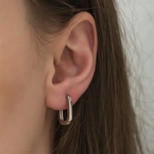 Hk Gümüş Kadın Küpe Taşsız J |Gümüş Takı Hediyelik Ürünler