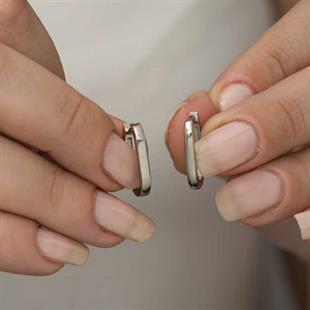 Hk Gümüş Kadın Küpe Taşsız J |Gümüş Takı Hediyelik Ürünler