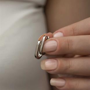 Hk Gümüş Kadın Küpe Taşsız J |Gümüş Takı Hediyelik Ürünler