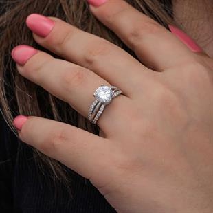 Hk Gümüş Kadın Yüzük Tek Taş |Gümüş Takı Hediyelik Ürünler