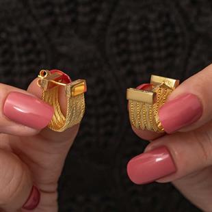 Hk Gümüş Kadın Küpe Trabzon Hasır Çivili |Gümüş Takı Hediyelik Ürünler