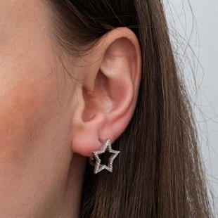 Hk Gümüş Kadın Küpe Yıldız |Gümüş Takı Hediyelik Ürünler