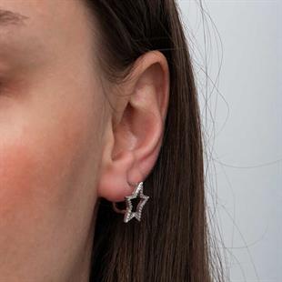 Hk Gümüş Kadın Küpe Yıldız |Gümüş Takı Hediyelik Ürünler