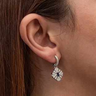 Hk Gümüş Kadın Küpe Zirkon Taşlı |Gümüş Takı Hediyelik Ürünler