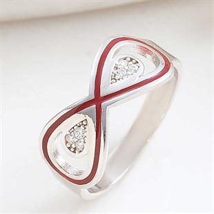 Hk Gümüş Kadın Yüzük Zirkon Taşlı Sonsuzluk |Gümüş Takı Hediyelik Ürünler