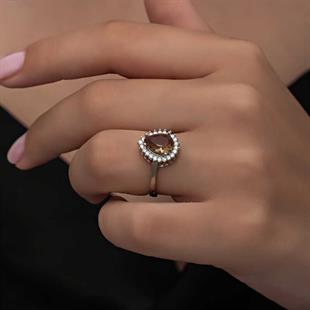 Hk Gümüş Kadın Yüzük Zultanit Damla |Gümüş Takı Hediyelik Ürünler