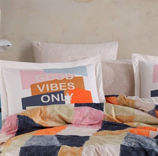 ND Çift Kişilik Poplin Nevresim Bermuda Oranj