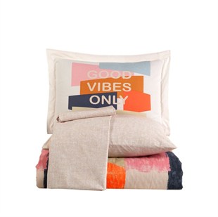 ND Çift Kişilik Poplin Nevresim Bermuda Oranj