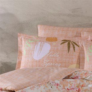 ND Çift Kişilik Poplin Nevresim Lily Somon