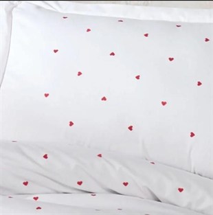 Hobby Çift Kişilik Poplin Premium Nakışlı Nevresim Lubow Beyaz 8698499179899