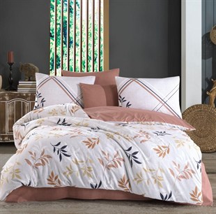 ND Çift Kişilik Ranforce Nevresim Takımı Belen Kahve