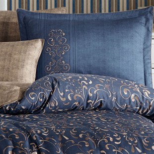 ND Çift Kişilik Saten Nevresim Gris Gold