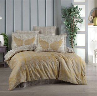 ND Çift Kişilik Saten Nevresim Lydia Gold