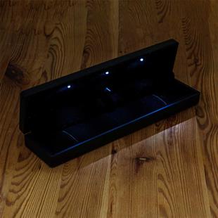 Hk Bileklik ve Tesbih Kutusu Işıklı Siyah Renk |Gümüş Takı Hediyelik Ürünler