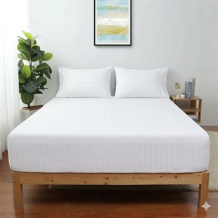 ND Çift Kişilik Çarşaf Seti Beyaz