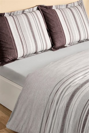 ND Çift Kişilik Ranforce Nevresim Takımı Arenoso Bej