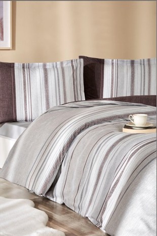 ND Çift Kişilik Ranforce Nevresim Takımı Arenoso Bej