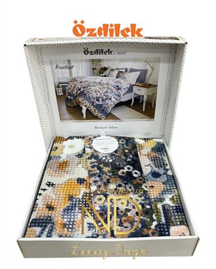 ND Çift Kişilik Ranforce Nevresim Takımı Rosebud Sarı