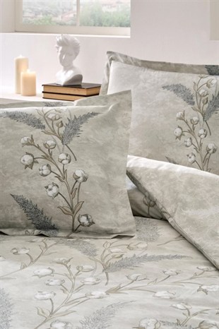 ND Çift Kişilik Ranforce Nevresim Takımı Algodon Bej