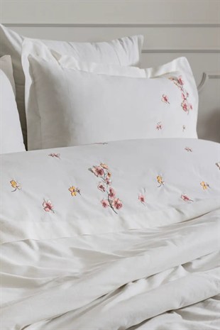 Şaheser Home Collection Nakışlı Çift Kişilik Nevresim Takımı Amber