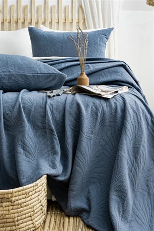 Şaheser Home Collection Yatak Örtüsü Çift Kişilik Silvia İndigo