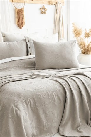 Şaheser Home Collection Yatak Örtüsü Çift Kişilik Julia Bej