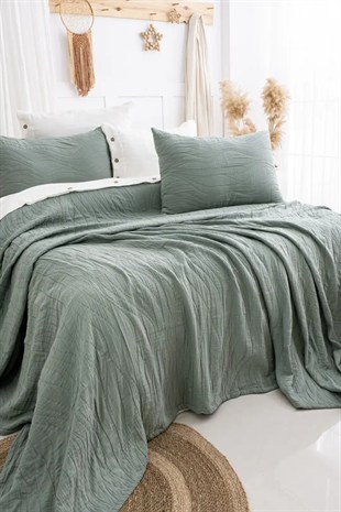 Şaheser Home Collection Yatak Örtüsü Çift Kişilik Janna Yeşil