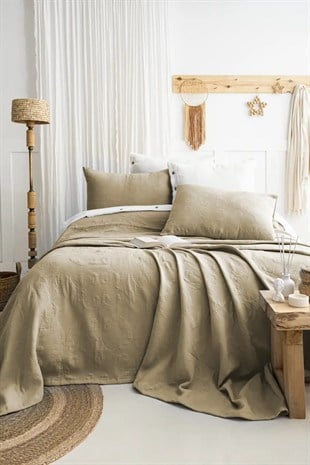 Şaheser Home Collection Yatak Örtüsü Çift Kişilik Julia Haki