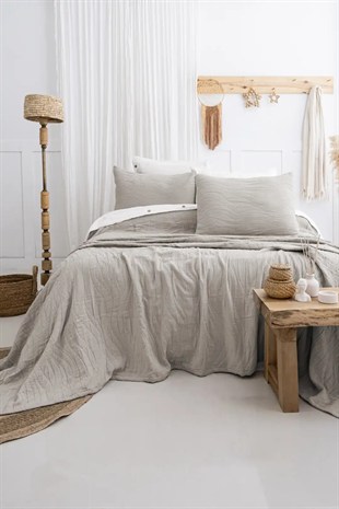 Şaheser Home Collection Yatak Örtüsü Çift Kişilik Janna Bej