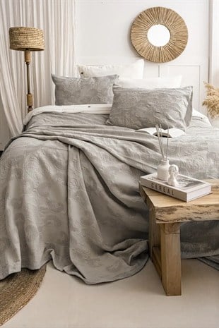 Şaheser Home Collection Yatak Örtüsü Çift Kişilik İtalo Vizon
