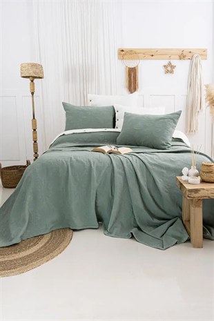 Şaheser Home Collection Yatak Örtüsü Çift Kişilik Julia Yeşil