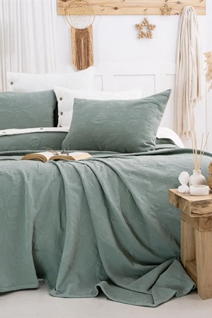 Şaheser Home Collection Yatak Örtüsü Çift Kişilik Julia Yeşil