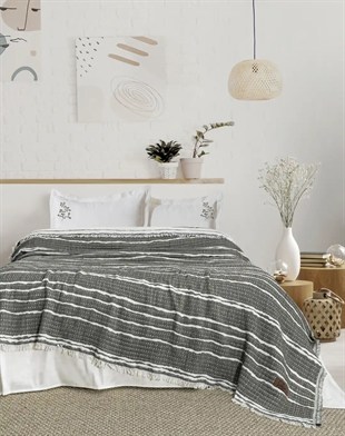 Şaheser Home Collection Yatak Örtüsü Seti Sera Haki