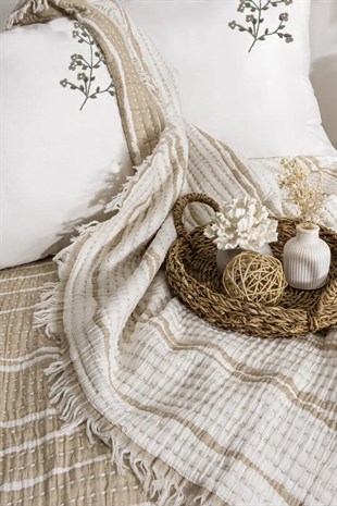 Şaheser Home Collection Yatak Örtüsü Seti Sera Bej