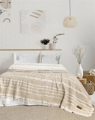 Şaheser Home Collection Yatak Örtüsü Seti Sera Bej