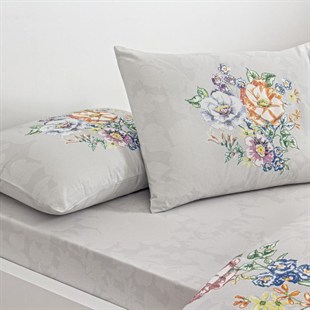 ND Çift Kişilik Ranforce Nevresim Takımı Fiora Gri