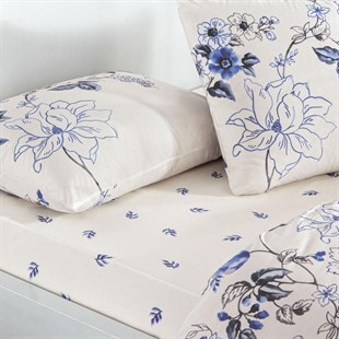 ND Çift Kişilik Ranforce Nevresim Takımı Luna Mavi