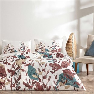 ND Çift Kişilik Ranforce Nevresim Takımı Daisy Ekru