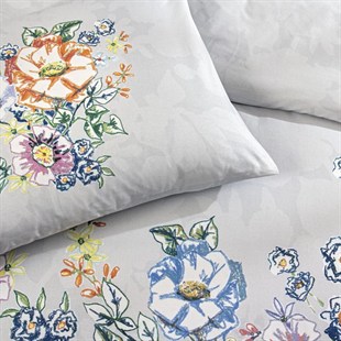 ND Çift Kişilik Ranforce Nevresim Takımı Fiora Gri