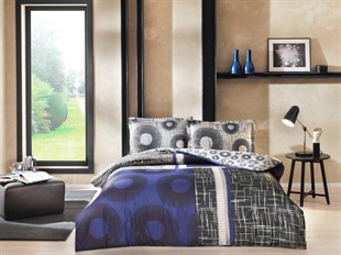 ND Çift Kişilik Saten Nevresim Takımı Lionel Lacivert