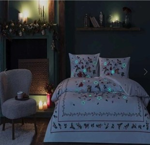 ND Glow Parlayan Çift Kişilik Nevresim Takımı Charm Kırmızı